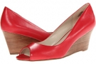 Red Leather Nine West Phishy for Women (Size 5)