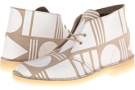 White/Tan Clarks England Desert Pattern for Men (Size 10)