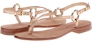 Rose Gold Metallic Nappa Diane von Furstenberg Cailin for Women (Size 6.5)