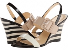 Cream Nappa/Powder/Black Patent/Stripe Heel Kate Spade New York Isola for Women (Size 9)