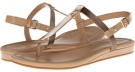 Sandstone Patent/Ch Gold Metallic Cole Haan Boardwalk Thong for Women (Size 7)