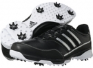 Black/Black/Dark Metallic Silver adidas Golf Golflite Traxion for Men (Size 7.5)