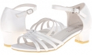 White Satin Pazitos Itsy Bitsy Glitsy for Kids (Size 12.5)