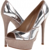 Bone Suede/Silver Mirror Paris Hilton Haley for Women (Size 5.5)