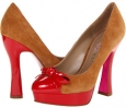 Camel Suede/Red Patent Paris Hilton Lacey for Women (Size 8)