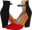 Black/Tan/Red Suede Paris Hilton Belinda for Women (Size 7)