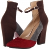 Dark Brown/Grey/Wine Suede Paris Hilton Belinda for Women (Size 5.5)