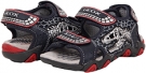 Navy/Silver Geox Kids Jr Sandal Strike Dinosaur for Kids (Size 9)