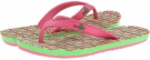 Pink/Lime Sanuk Kids Tiki for Kids (Size 5)