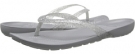 Silver/Silver Crocs Really Sexi Flip Glitter for Women (Size 4)