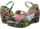 Bouganville Dolce & Gabbana Embroidered Scarf Print Canvas Sandal for Kids (Size 13)