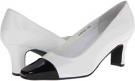 White Nappa w/ Black Patent Tip Fitzwell Vinny for Women (Size 5.5)