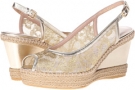 Gold Guipure Lace Stuart Weitzman Tuileries for Women (Size 10)