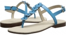 Turquoise Oscar de la Renta Childrenswear Patent Daisy Sandals for Kids (Size 4)