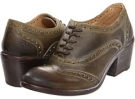 Olive Antique Pull Up Frye Maggie Perf Wingtip for Women (Size 9.5)