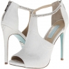 Ivory Fabric Blue by Betsey Johnson Date for Women (Size 9.5)