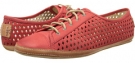 Red Buffed Nubuck Frye Tegan Low Lace for Women (Size 8.5)