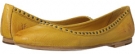 Yellow Antique Soft Full Grain Frye Carson Rivet Ballet for Women (Size 9.5)