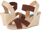 Tan Solid Elastic Fabric Fitzwell Sandra for Women (Size 9.5)