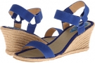 Blue Solid Elastic Fabric Fitzwell Malibu for Women (Size 9)