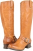 Tan Vintage Veg Tan Frye Martina Engineer Tall for Women (Size 8.5)