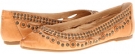 Natural Tumbled Full Grain Frye Regina Disc Ballet for Women (Size 5.5)