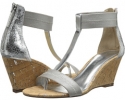 Silver Metallic Mesh Donald J Pliner Palo for Women (Size 6)