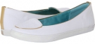 White Canvas/Gold Shiny Naturalizer Bromstad Clara for Women (Size 10.5)