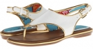 White Leather/Gold Shiny Naturalizer Bromstad Harsta for Women (Size 4)