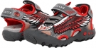 Grey/Red Geox Kids Sandal Kyle Surfer for Kids (Size 8.5)