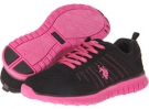 Black/Fuchsia U.S. POLO ASSN. Colette for Women (Size 8)