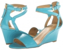 Turquoise Leather Nine West ReelyMind for Women (Size 6)