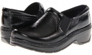 Black Crinkle Patent Klogs Naples for Women (Size 10)