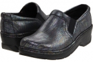 Black Shimmer Leather Klogs Naples for Women (Size 10)