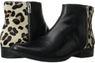 Black/Bone Calvin Klein Thia Calf/Leopard Pony for Women (Size 7)