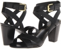 Black Soft Tmbld Leather LAUREN by Ralph Lauren Luna for Women (Size 8.5)