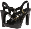 black Embossed Crocus LAUREN by Ralph Lauren Serrata for Women (Size 5.5)