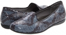Blue Snake Embossed Trotters Tosha for Women (Size 8)