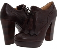 Dark Brown Tumbled Full Grain Frye Naiya Kiltie Oxford for Women (Size 9.5)