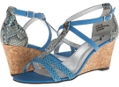 Royal Blue Painted Snake Annie Leilani for Women (Size 8)