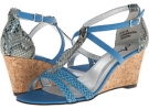 Royal Blue Painted Snake Annie Leilani for Women (Size 9)