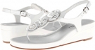 White Ecco Nappa/Silver Metallic Ferns Nappa/White Ferns Patent Vaneli Kosey for Women (Size 9.5)