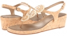 Natural Ecco Cork/Platino Metallic Ferns/Natural Ecco Cork Vaneli Kosey for Women (Size 8.5)