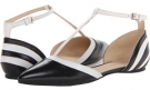 Black/White Leather Nine West Aubree for Women (Size 10.5)