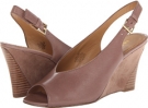 Taupe Leather Nine West Fanciefay for Women (Size 7)