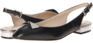 Black/Silver Leather Nine West FatCat for Women (Size 7.5)