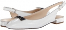 White/Silver Leather Nine West FatCat for Women (Size 7.5)