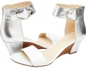 White Silver Leather 2 Nine West Ventana for Women (Size 10.5)