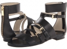 Black Vachetta MICHAEL Michael Kors Winston Flat Sandal for Women (Size 7.5)