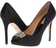 Black Satin Badgley Mischka Tory for Women (Size 7.5)